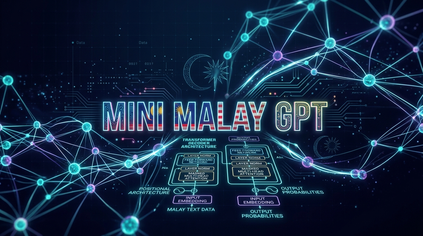 Mini Malay GPT - transformer decoder neural network visualization